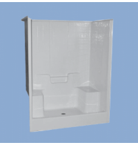 3310 Berkeley 60" Two Seat Simulated Tile Shower