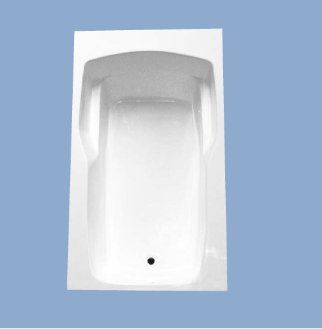 2272 Novella 72 x 42 Rectangle Drop In Tub with Arm Rest