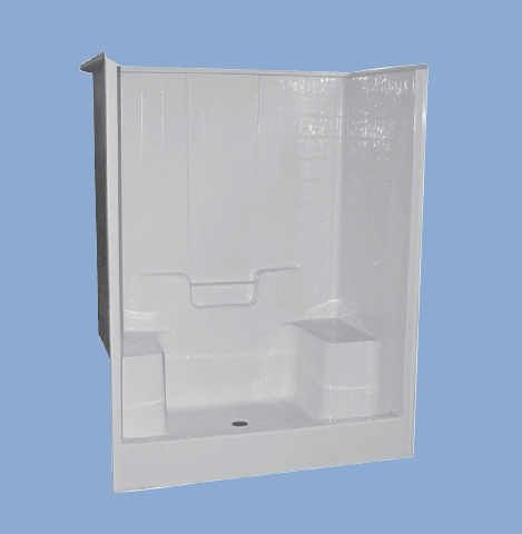 3310 Berkeley 60" Two Seat Simulated Tile Shower